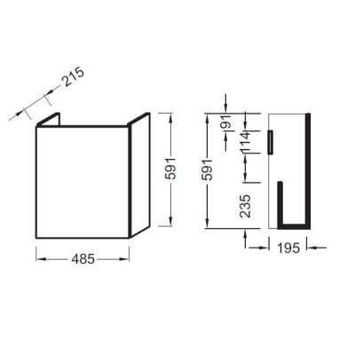 JACOB DELAFON Тумба под умывальник подвесная Odeon Up (EB863-N18)